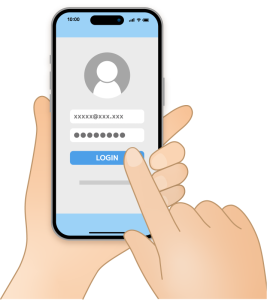 スマホのログイン画面